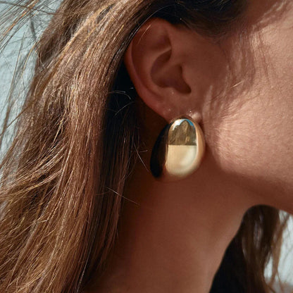 [Echo Fine]Carrie Chunky Bean Gold Earrings
