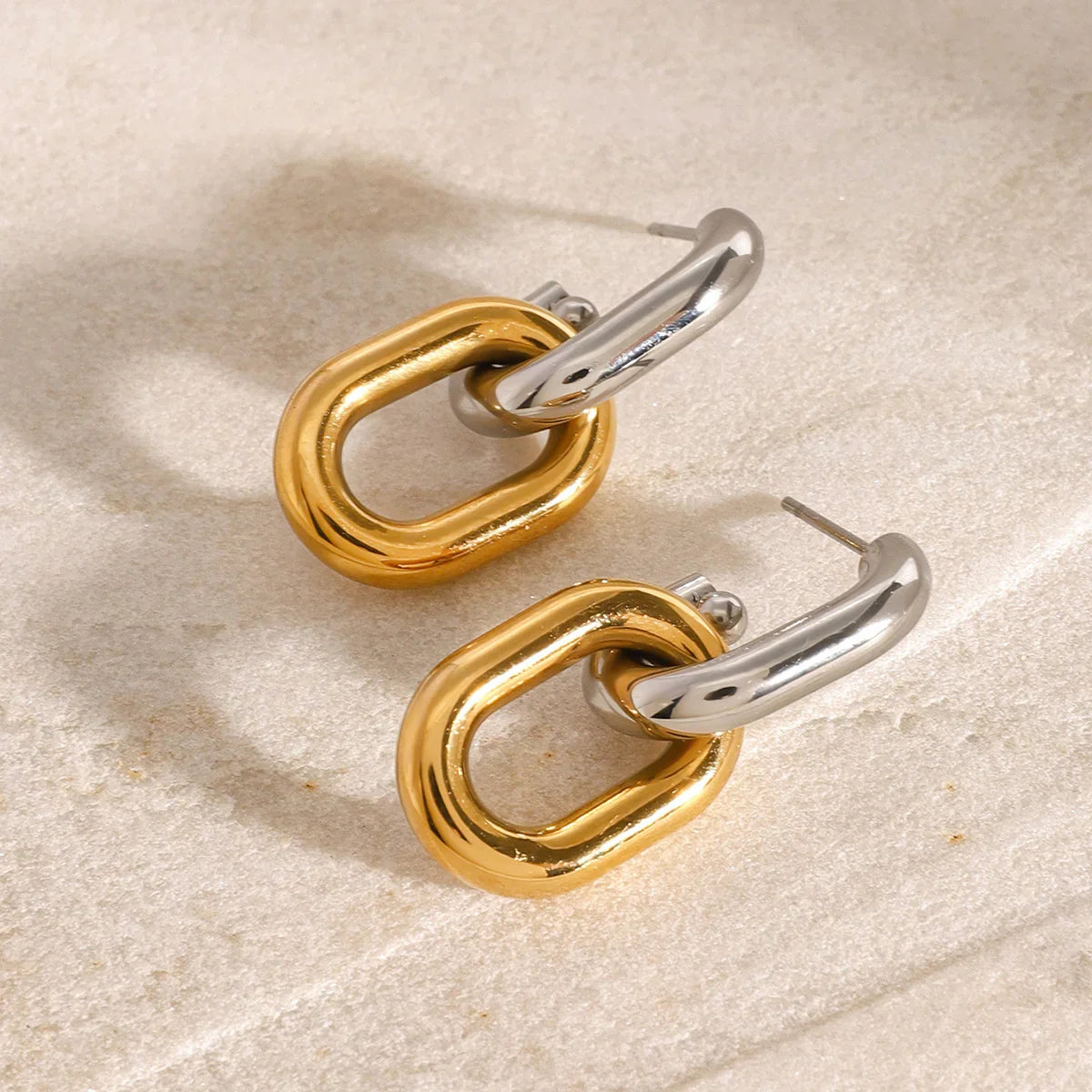 [Echo Fine]Taylor Two Tone Double Hoops