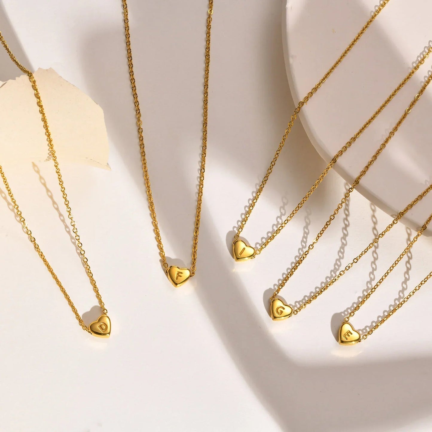 [Echo Fine]Heart Initial Gold Necklace