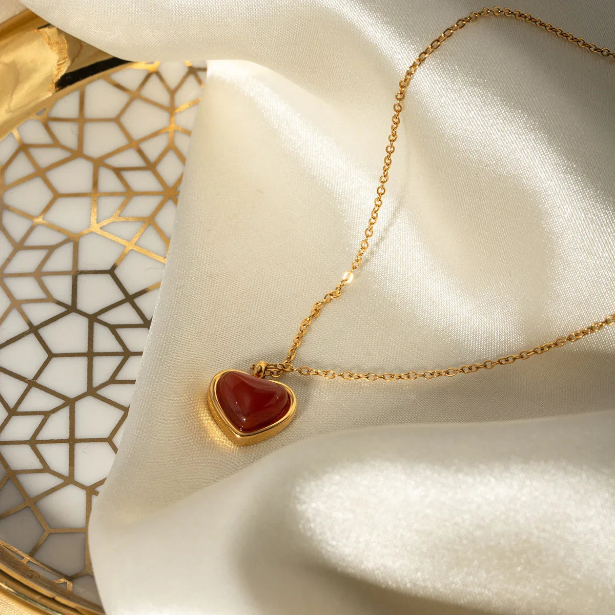 [Echo Fine]Cecily Gold Heart Necklace