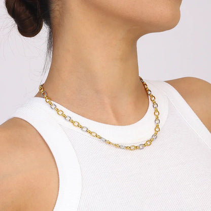 [Echo Fine]Addison Two Tone Gold Necklace