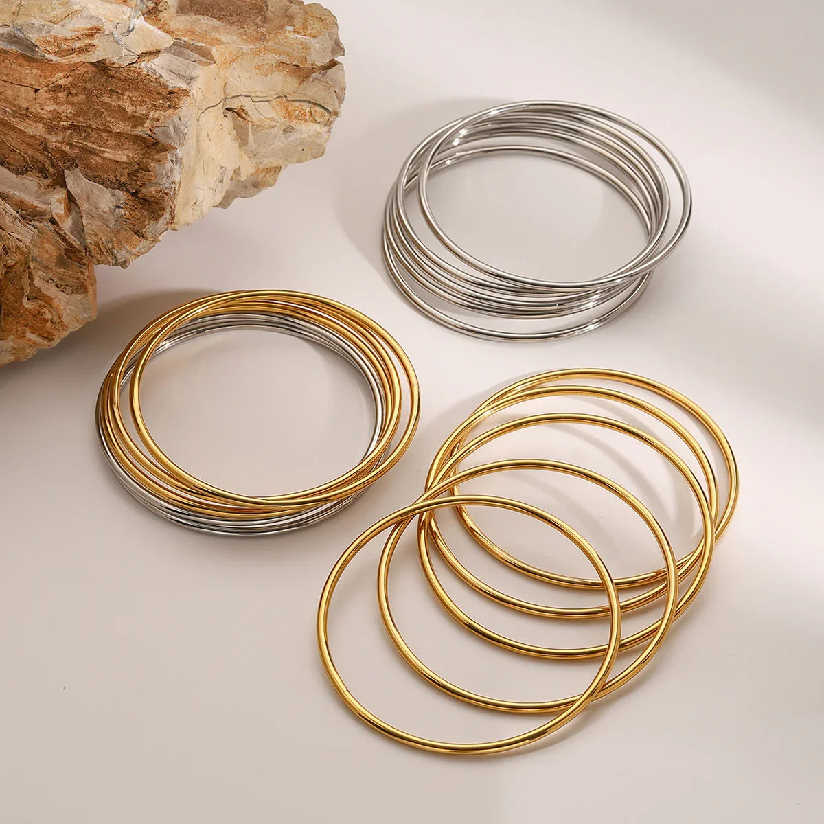 [Echo Fine]Shannon Gold Bangle Set