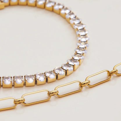 [Echo Fine]Avaria Oval Cut Tennis Bracelet