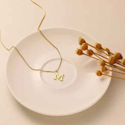[Echo Fine]Therese Letter Initial Gold Necklace