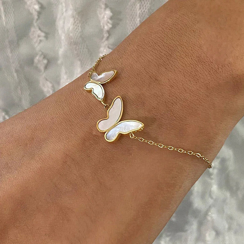 [Echo Fine]Blaire Butterfly Pearl Bracelet