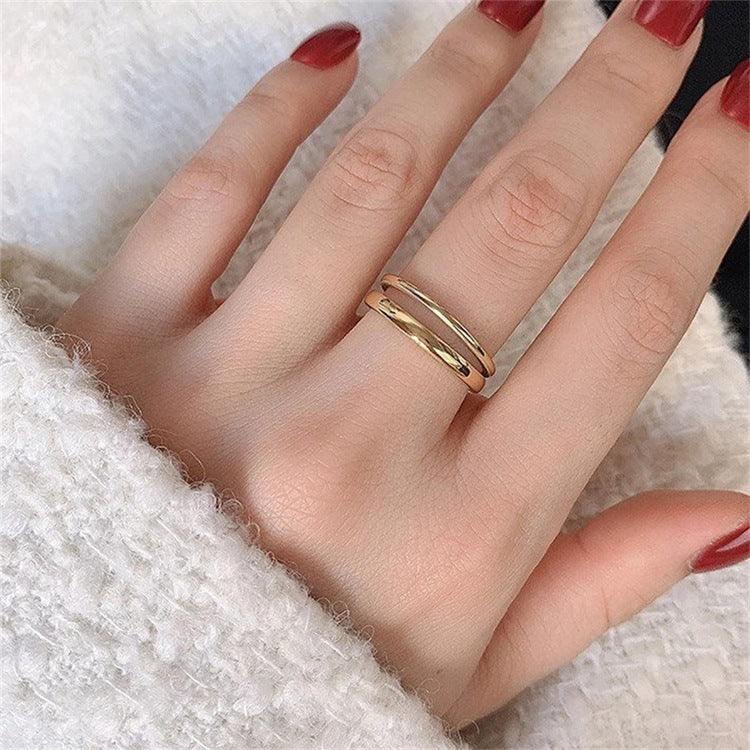 [Echo Fine]Olivia Layered Gold Ring