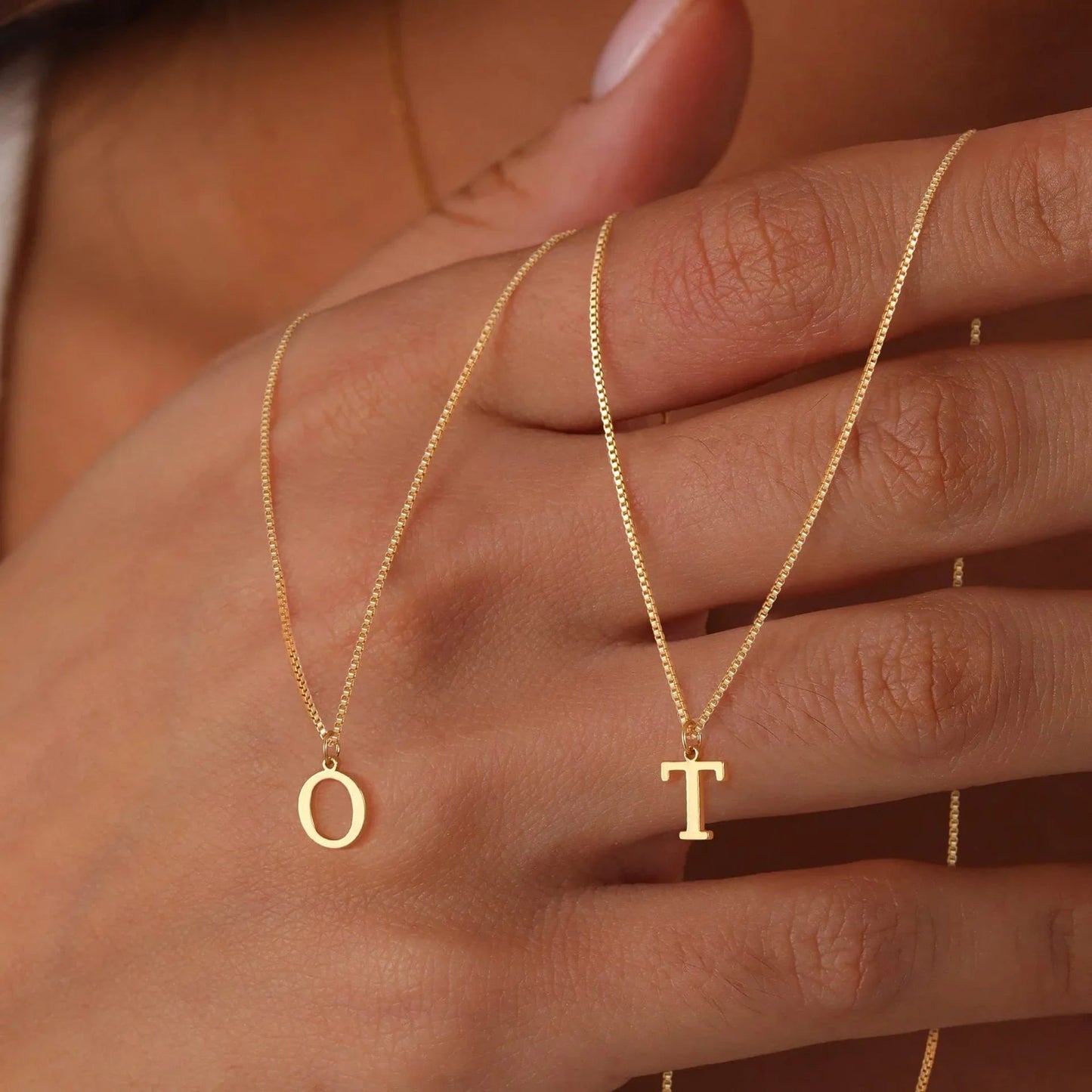 [Echo Fine]Therese Letter Initial Gold Necklace