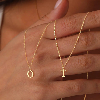 [Echo Fine]Therese Letter Initial Gold Necklace