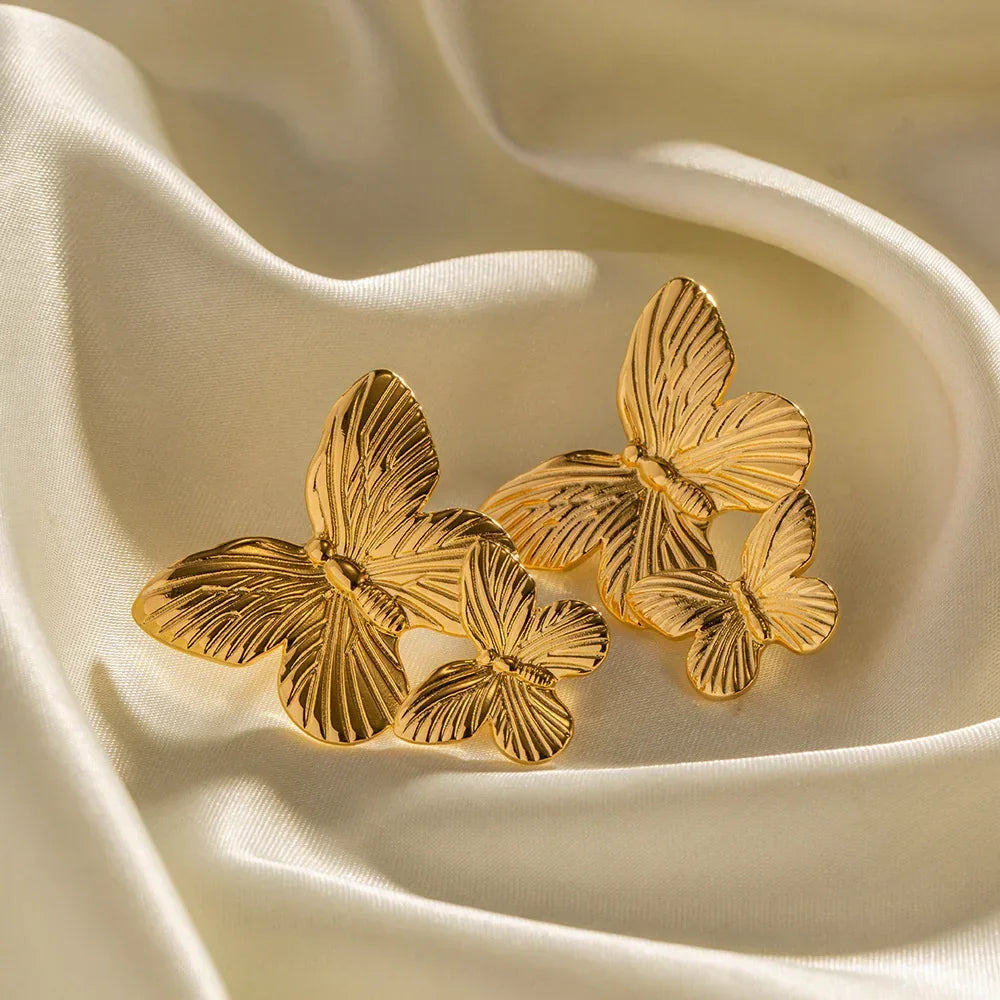 [Echo Fine]Butterfly Gold Earrings