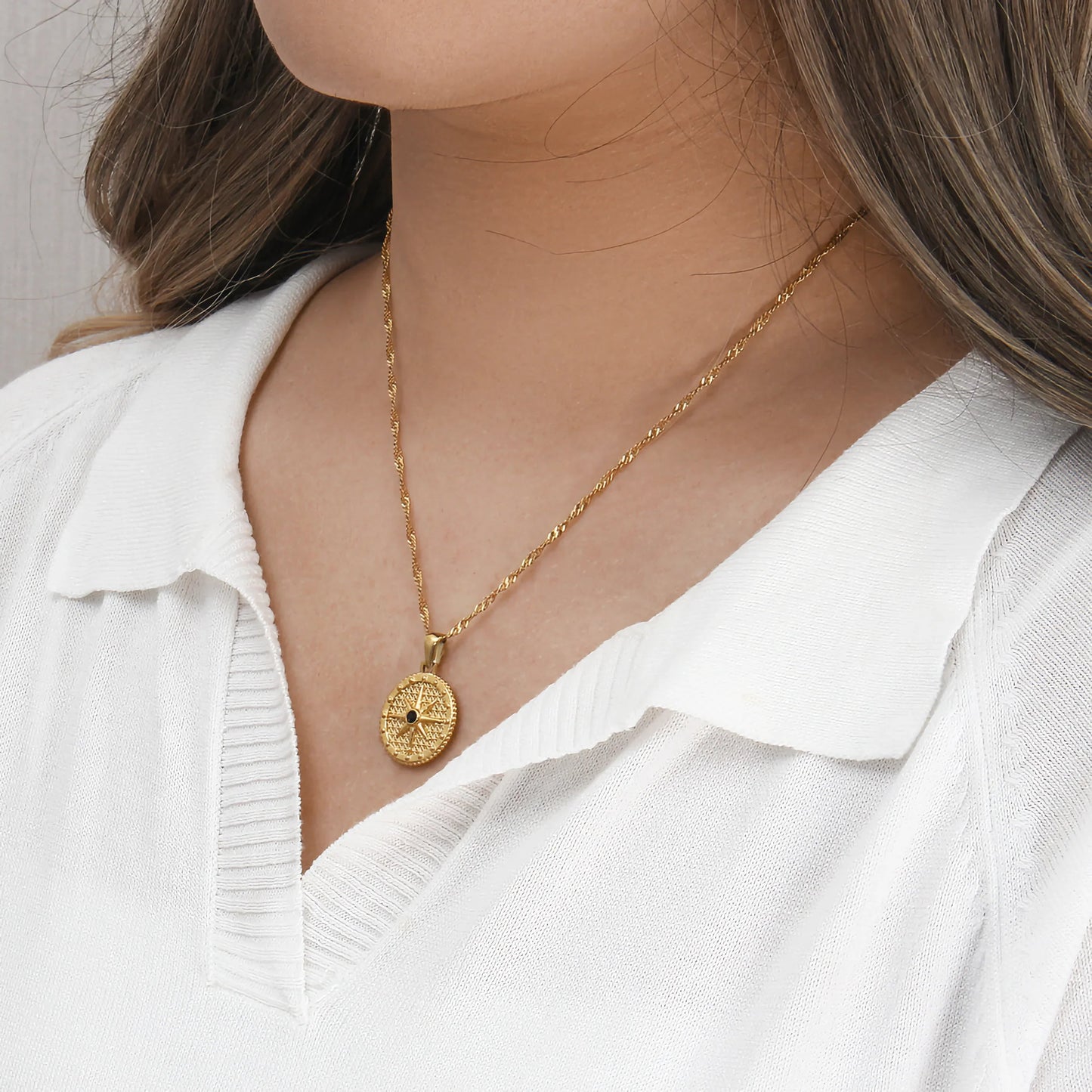 [Echo Fine]Ellie Compass Necklace