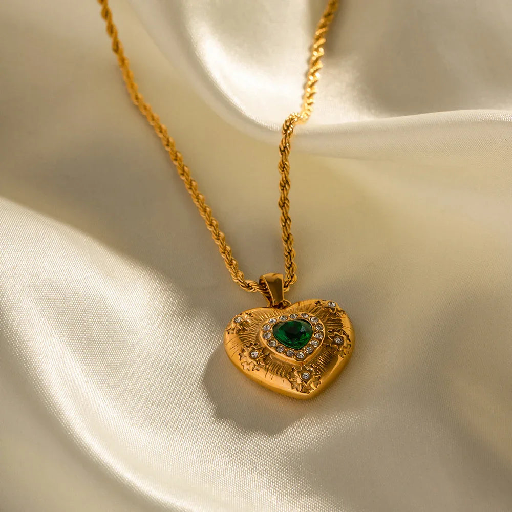 [Echo Fine]Caelus Gold Heart Necklace