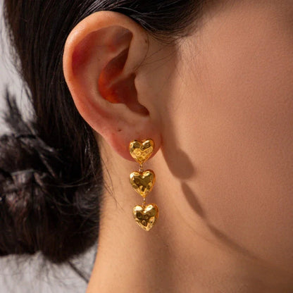 [Echo Fine]Heather Heart Gold Earrings