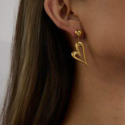 [Echo Fine]Venus Gold Heart Earrings