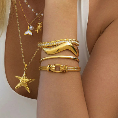 [Echo Fine]Tammy Gold Starfish Necklace