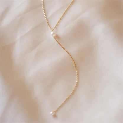 [Echo Fine]Beatrice Pearl Tassel Necklace