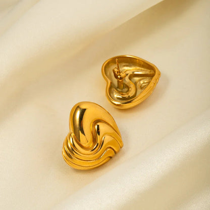 [Echo Fine]Milena Heart Gold Earrings