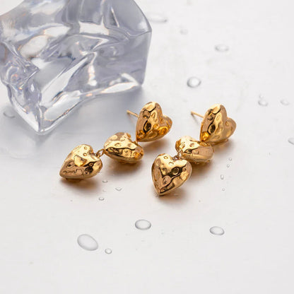 [Echo Fine]Heather Heart Gold Earrings