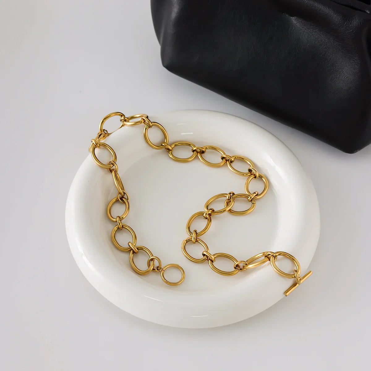 [Echo Fine]Cielle Chunky Gold Chain Necklace