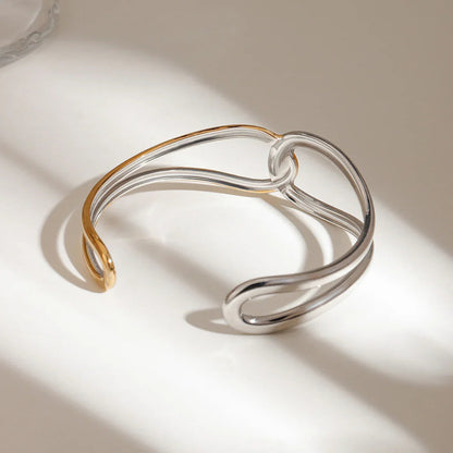 [Echo Fine]Noria Two Tone Gold Bangle