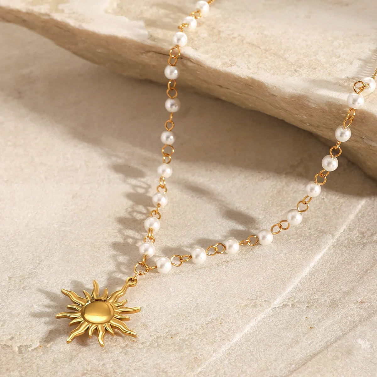 [Echo Fine]Apollo Sun Pearl Necklace