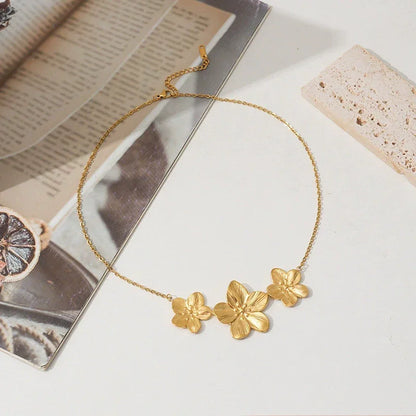[Echo Fine]Millie Gold Flower Necklace