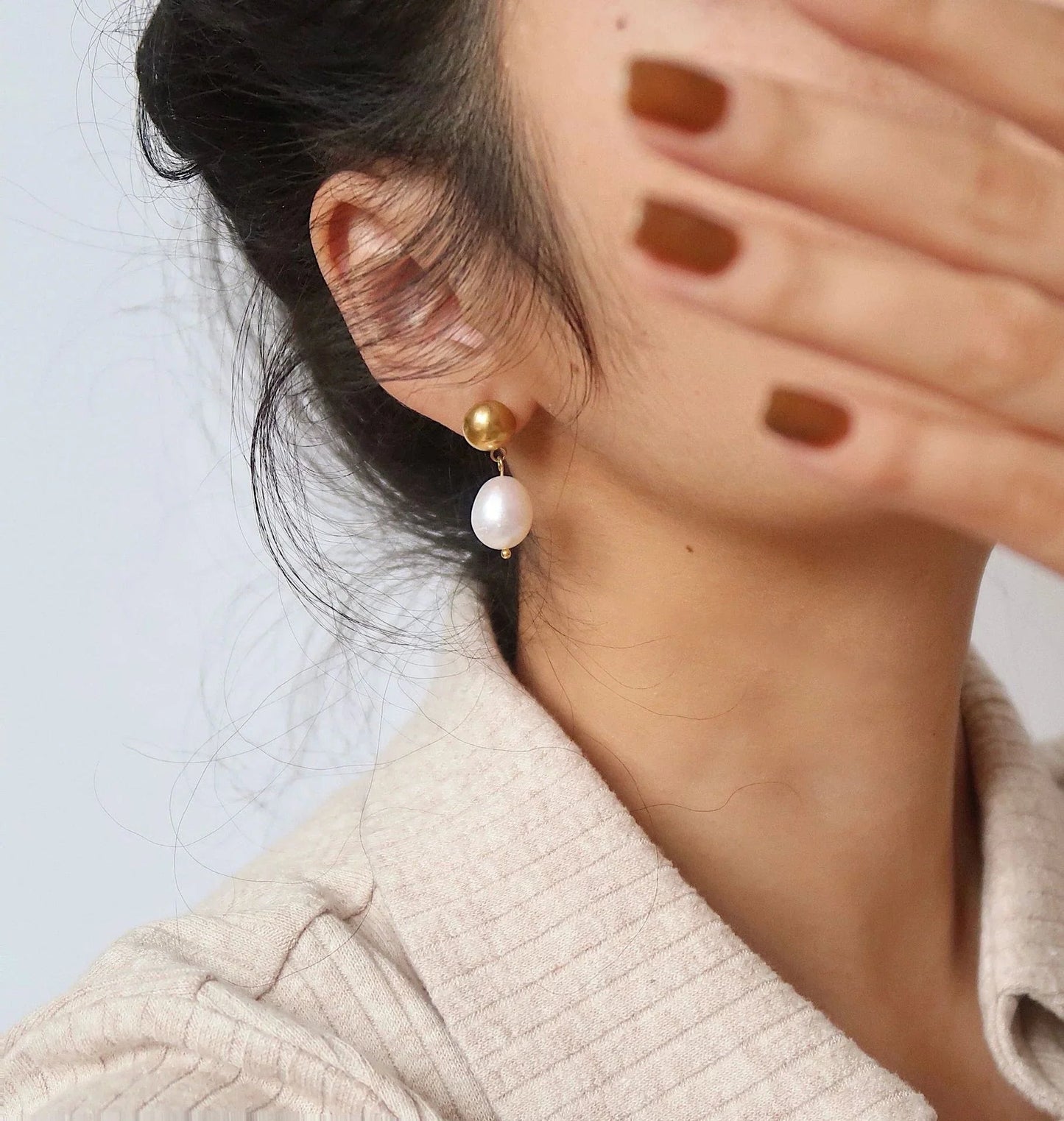 [Echo Fine]Cornelia Freshwater Pearl Earrings