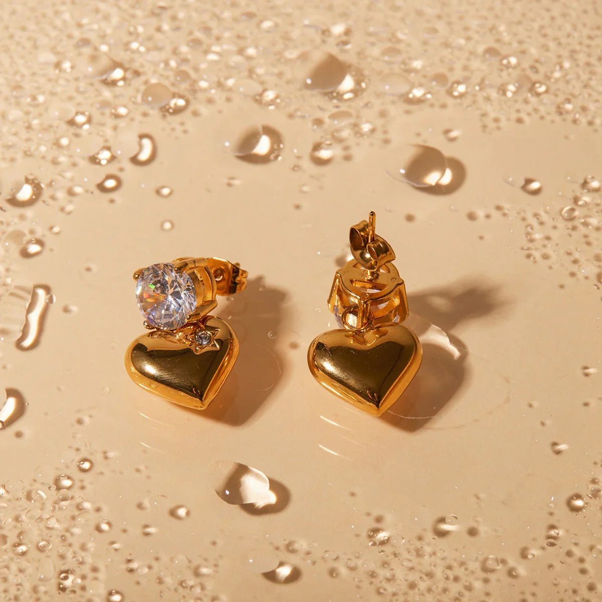 [Echo Fine]Emmeline Heart Gold Earrings
