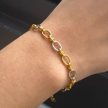 [Echo Fine]Addison Two Tone Gold Bracelet