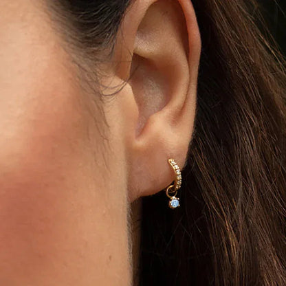 [Echo Fine]Blake Reversible Diamond Hoops