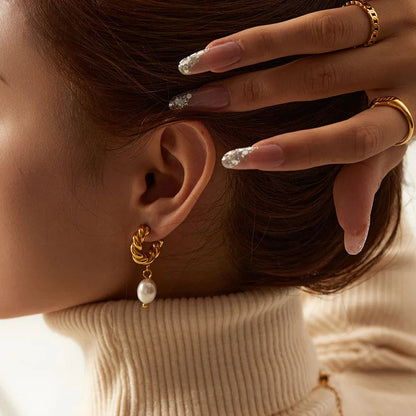 [Echo Fine]Emma Pearl Earrings