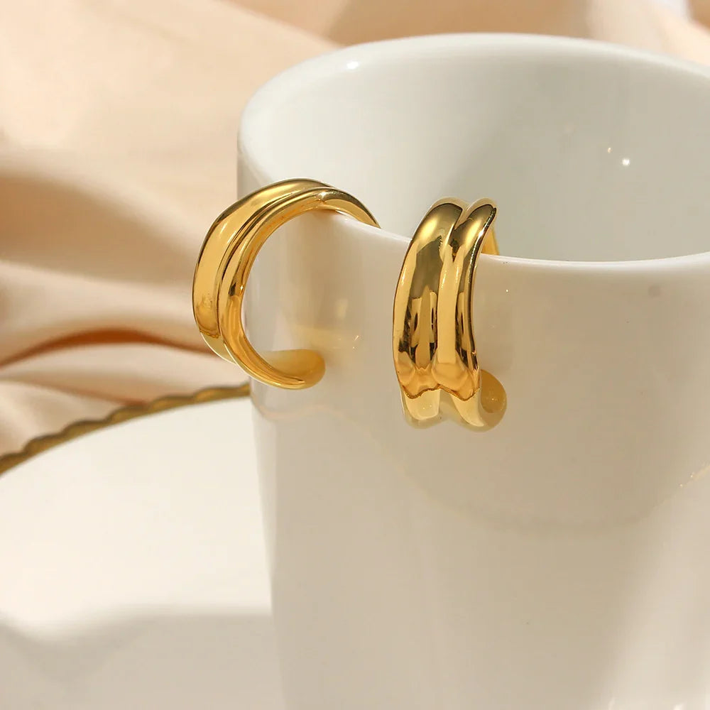 [Echo Fine]Emily Wave Earrings