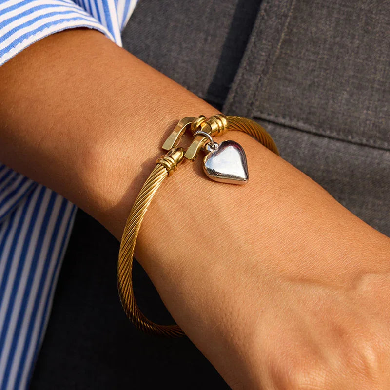 [Echo Fine]Solenne Twisted Band Gold Bracelet