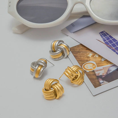 [Echo Fine]Avielle Chunky Gold Knot Earrings