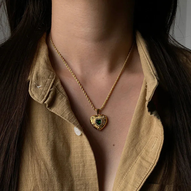 [Echo Fine]Caelus Gold Heart Necklace