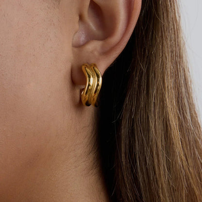 [Echo Fine]Double Curve Hoops
