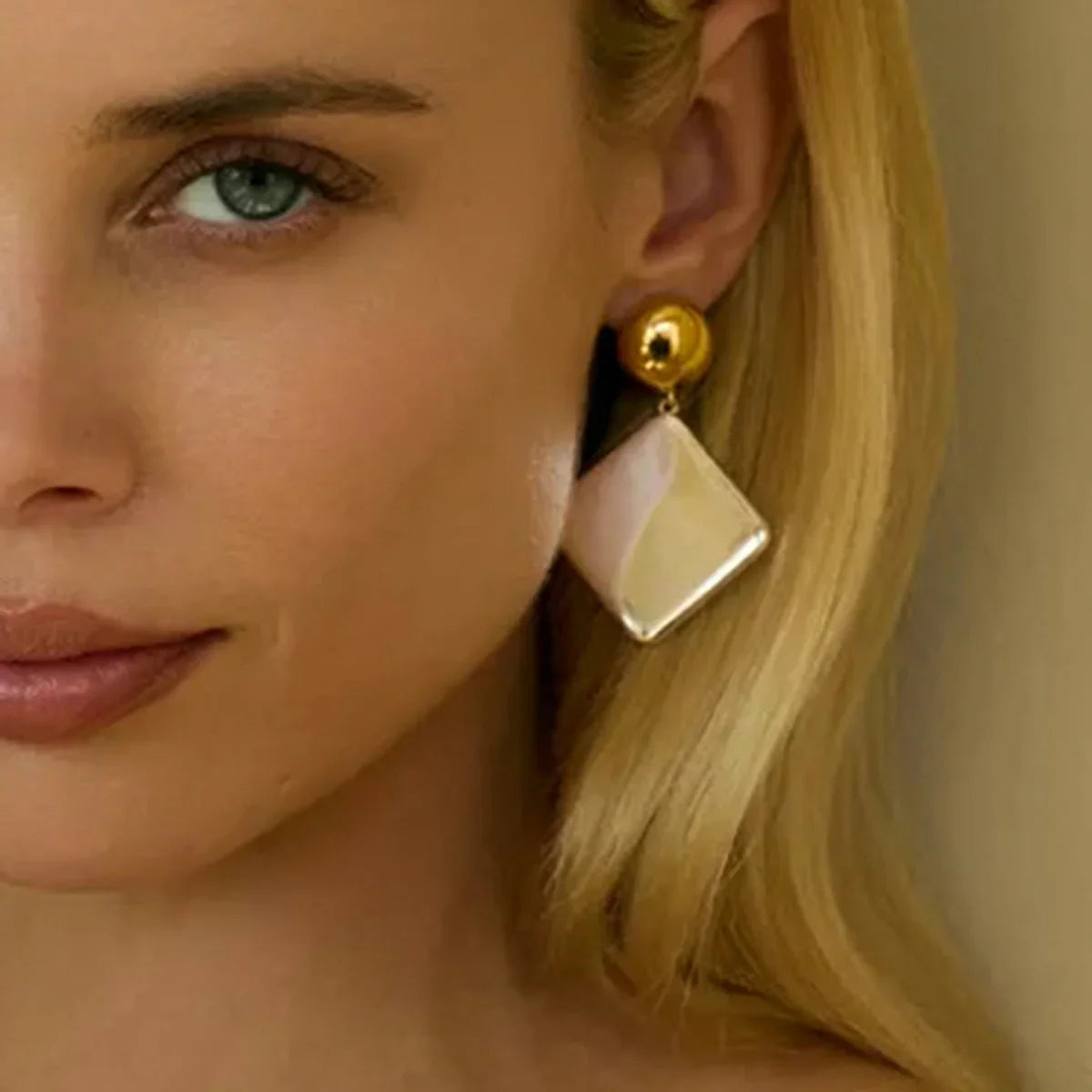 [Echo Fine]Kelly Geometric Drop Earrings