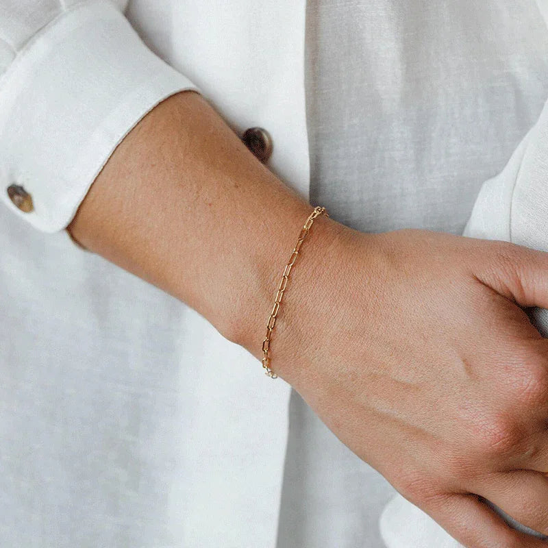 [Echo Fine]Maybelle Gold Paperclip Chain Bracelet