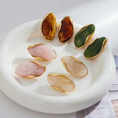 [Echo Fine]Amelise Polished Gemstone Earrings