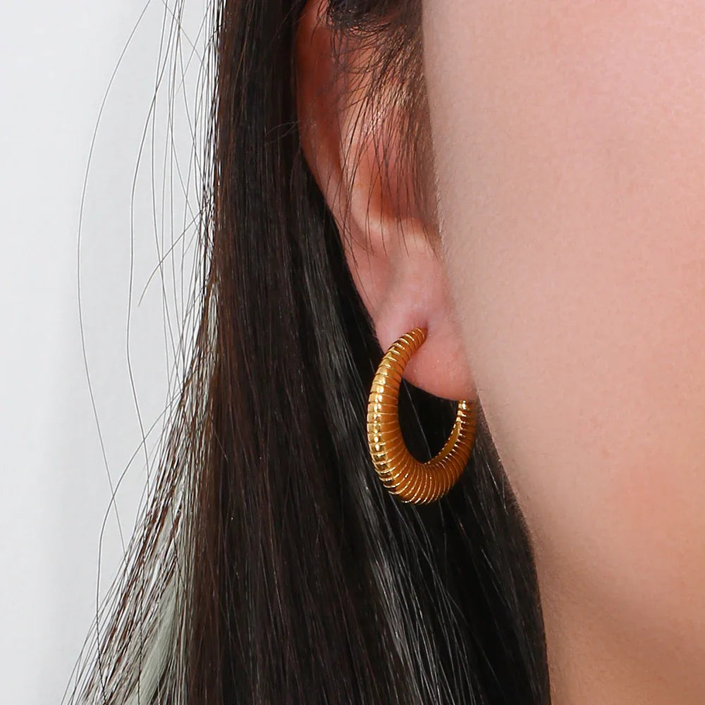 [Echo Fine]Bailey Hoop Earrings