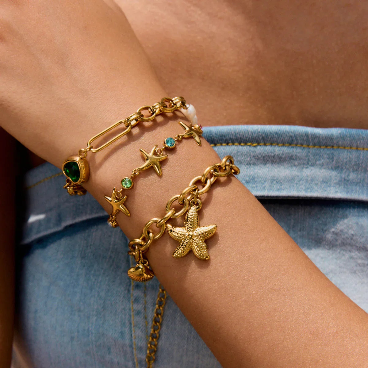 [Echo Fine]Kristine Golden Starfish Bracelet