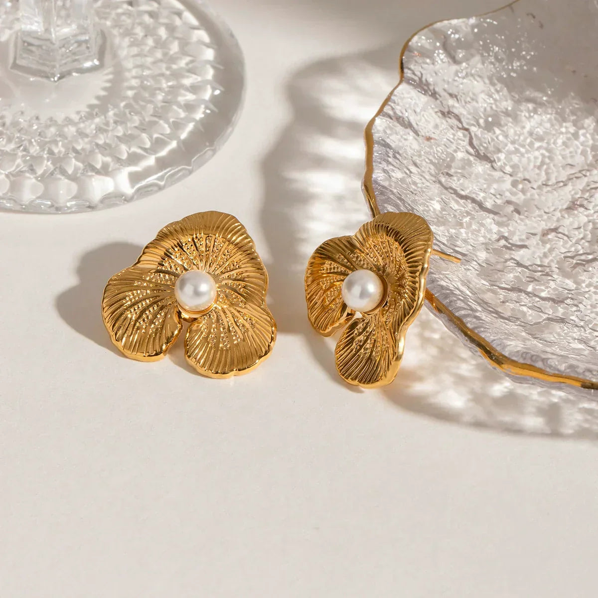 [Echo Fine]Klara Floral Pearl Earrings