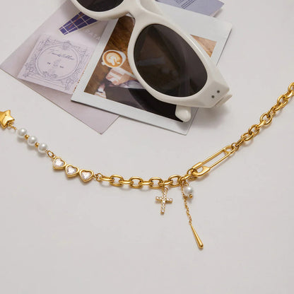 [Echo Fine]Zeraphine Diamond Pearl Gold Necklace