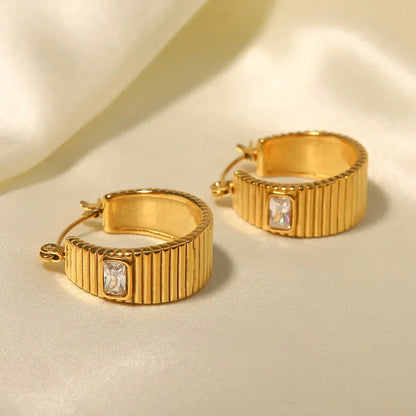 [Echo Fine]Carole Gold Hoop Earrings