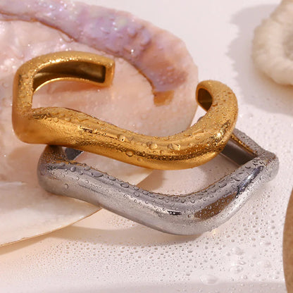 [Echo Fine]Zaria Asymmetrical Gold Bangle