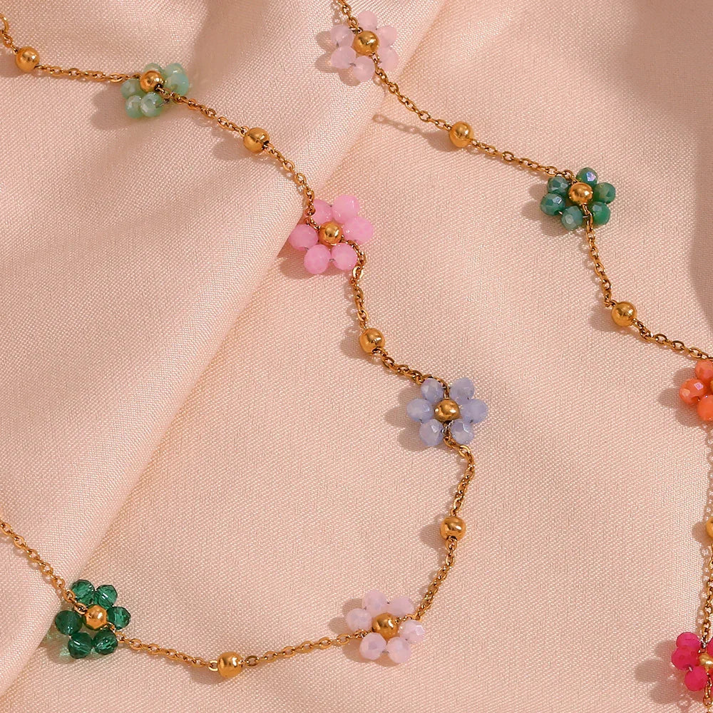 [Echo Fine]Azalea Floral Gold Necklace
