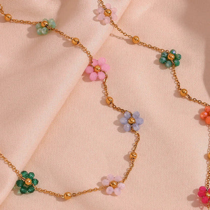[Echo Fine]Azalea Floral Gold Necklace