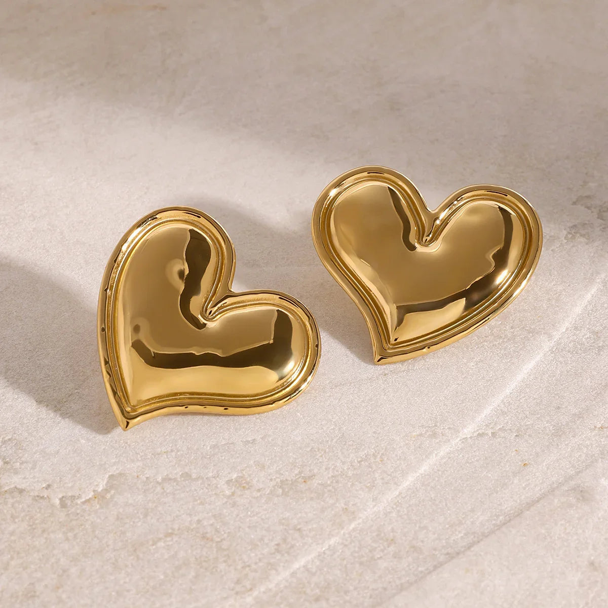 [Echo Fine]Liora Gold Heart Earrings