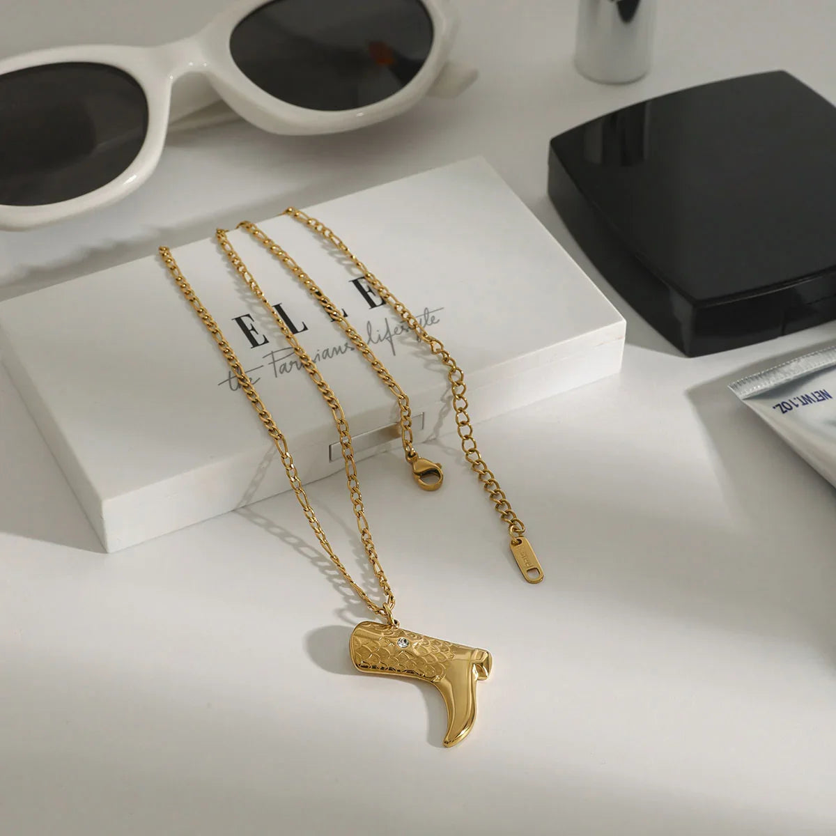 [Echo Fine]Makayla Gold Boot Pendant