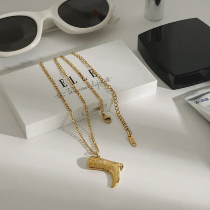 [Echo Fine]Makayla Gold Boot Pendant