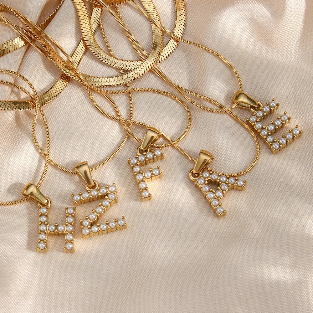 [Echo Fine]Fiona Layered Gold Initial Letter Necklace